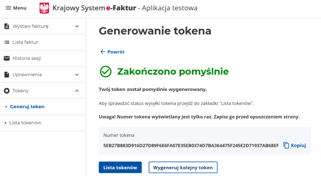 Genererowanie tokena dla KSeF SAP
