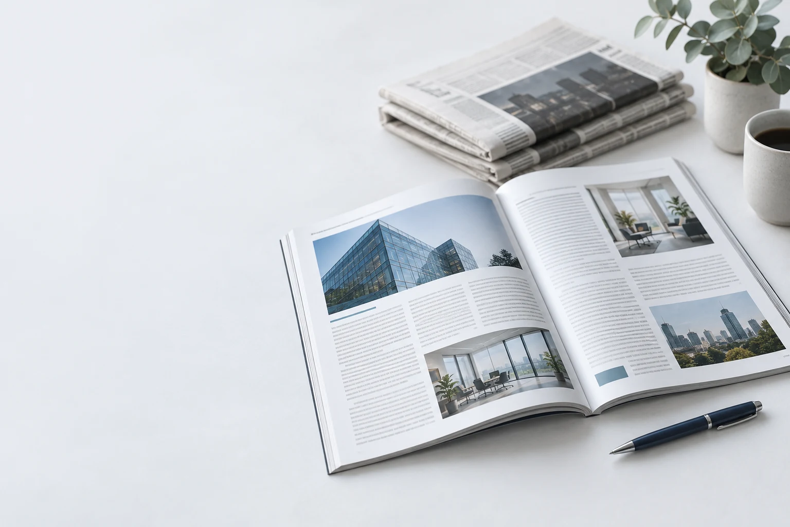Business newspapers and technology magazines